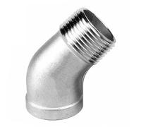 codo, 1/4 "3/8" 1/2 "3/4" 1 "1-1/4" 1-1/2 "2" 3 "4" hembra a macho conector acodado de 45 grados acoplador tubería acero inoxidable 316, Uds(2 Inch)