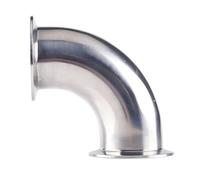 codo, 3/4" 1”2”19Mm-63Mm OD Sanitaria Tri Abrazadera Férula Codo de 90 grados Accesorio tubería, Acero inoxidable 304 Curva en ángulo recto Homebrew, 1PCS(51mm x ferrule 64)