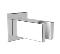 Codo de conexión LAUFEN Quadriga, con soporte de ducha, desconector, proyección 69mm, 55x55mm, HF901169100000, Color: cromado