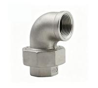 Codo De Junta Viva Acero Inoxidable 304, Conector Tubería Rosca BSPT 1/4"~2"(Female to Female,1-1/2")