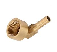 Codo de Latón 90 Grados con Rosca Hembra G1/2, Conector Metálico para Manguera de Gas, Agua y Aire, Adaptador Resistente para Cocina