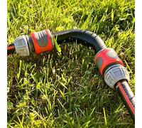 Codo de manguera de jardín de 90 grados, doble conexión rápida | Codo giratorio de tubo de 90° con doble interfaz, buen sellado, para cableado de esquina de manguera de agua de riego de