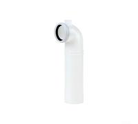 Codo empotrado de pared de polietileno de alta densidad que ahorra espacio, se adapta a múltiples modelos, diseño antiobstrucción y e agua, instalación de baño blanco (250 mm)