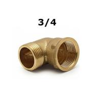 Codo Latón macho 3/4 hembra 3/4 para tuberia de agua,cm,fespu
