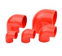 Codo Pvc Tubería De PVC Roja De 20~50mm, Codo De 90 °, Juntas De Conector En T Directo, Accesorios De Drenaje De Salida De Entrada De Riego De Jardín, 1 Ud.(90 Degree elbow,20mm)