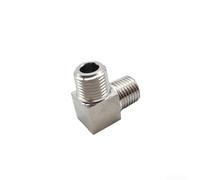 Codo reductor Npt de acero inoxidable 304 resistente de 1/2 pulgada macho a macho de 1/4 pulgadas, accesorio de tubería de ángulo recto para cámaras de vacío automotrices, resistencia a altas