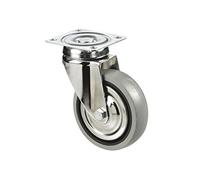 Cofan 09403605 - Rueda con placa para hostelería (40 x 18 mm) color gris