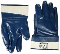 Cofan 11000007-10BL - Guantes de nitrilo americano, talla 10, color azul, 1 par