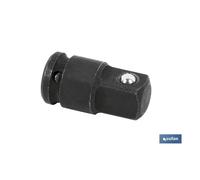 Cofan - Adaptador de Impacto Negro de 1/4 a 3/8 para Carracas y Llaves de Vaso