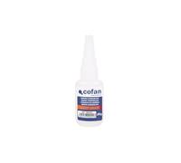Cofan Adhesivo cianoacrilato de alta viscosidad | Cantidad: 20 g | Pegamento instantáneo de cianoacrilato transparente | Multiusos