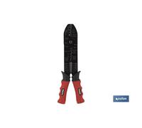 COFAN - Alicates de crimpar | Para terminales aislados y terminales estañados | Longitud: 220 mm