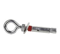 Cofan Anclaje metálico con argolla | Con arandela DIN 9021 | Medida 8/10 x 60 | Ø Taladro 10 mm | 50 Unidades