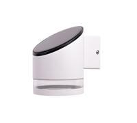 Cofan Aplique LED Solar para Exterior, Con Sensor, Protección IP65, 70 lm, Foco de Aluminio con Sensor Crepuscular Warm White