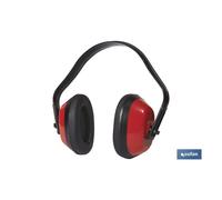 Cofan Blister Casco Antirruido Rojo Protección Auditiva SNR 27db