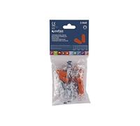 Cofan Blister tapones de protección auditiva | Pack de 10 Unidades | Tapones desechables con cuerda en color naranja