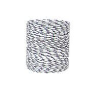 Cofan Bobina de cordón trenzado de polipropileno 5 mm 200 m blanco/azul