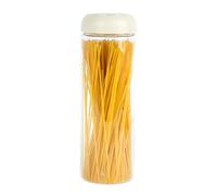 Cofan Bote de cocina hermético con cierre a presión de vidrio borosilicato 1,7 L tapa beige Ø10×30cm