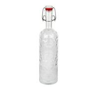 Cofan Botella de vidrio transparente 1 litro con cierre de estribo - Pack de 6 o venta unitaria