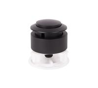 Cofan Botón Pulsador de Descarga Simple 40 mm, Pulsador de Descarga Unipolar para Inodoro Acabado Negro, Accesorio de Repuesto para Baño, Pulsador Interrumpible para Cisterna, Botón WC con Ahorro de A