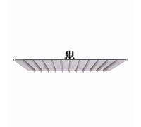 Cofan Cabezal de ducha cuadrado | Diseño extrafino | Orientable | Acabado: negro mate o acero inoxidable | Acero inoxidable 304 | Salidas antical | 24,5 x 24,5 cm (Acero inoxidable, Acero Inoxidable)