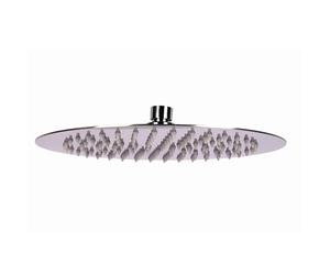 Cofan Cabezal de ducha redondo | Diseño extrafino | Acabado: negro mate o acero inoxidable | Orientable | Acero inoxidable 304 | Salidas antical | Ø24,5 cm (Acero inoxidable, Acero inoxidable)