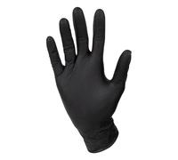 Cofan Caja de 100 guantes de nitrilo con textura diamantada | Talla: S, M, L, y XL | Color: Negro | Uso: fábricas, industrias, agricultura, etc. (Negro, Talla M)