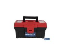 Cofan Caja de herramientas semiprofesional organizadores/bandejas, cierres ABS, 270x180x155mm