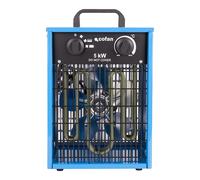 Cofan Calefactor industrial 5000 W | 3 niveles de potencia | Termostato ajustable | Función ventilador |Enchufe tipo trifásico (5 pines) | Adecuado para uso industrial