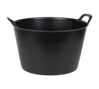 Cofan Capazos negros de 56 litros con asas, Poliuretano resistente, ligero y estable, Pack de 5 capazos o unitario, Ideales para obra, agricultura y hogar, Base plana y material flexible