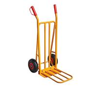 Cofan Carretilla plegable de almacén 300 kg pala ancha ruedas neumáticas 1160x510x780 mm