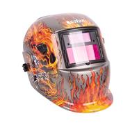 Cofan Casco de soldadura Fire Skull Solar – Auto oscurecimiento DIN 9-13, ARC/MIG/TIG, Visor 98×43 mm