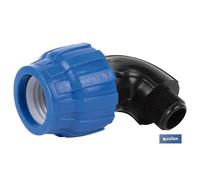 COFAN - Codo 90° con Rosca Macho | Diferentes medidas de Diámetro y Rosca