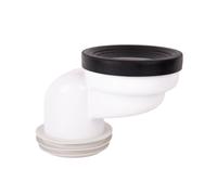 Cofan Conexión Manguito de Conexión Súper Excéntrico para Inodoro Ø90-110 mm, Manguito WC Compacto con Junta de Goma, Conector de Desplazamiento Lateral
