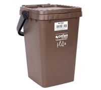 Cofan Contenedor Marrón | Para Residuos Orgánicos | Modelo Ravioli | Capacidad 25L