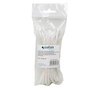 Cofan Cordón reforzado para tendederos de pared, poliéster 5 mm x 5 m, blanco