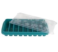 Cofan Cubitera de hielo con tapa – 1 o 6 moldes de cubitos, turquesa – 12,5 x 26 x 4 cm