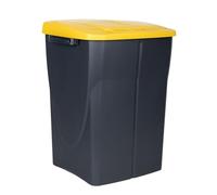 Cofan Cubo de basura amarillo para reciclar plásticos y envases | Capacidad de 15, 25 o 45 litros | Tres Medidas (45 L)