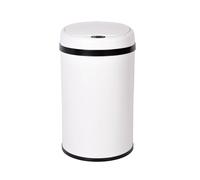 Cofan Cubo de Basura con Sensor de Movimiento, Apertura Automática, Papelera Inteligente, Metal ABS PP, 30 L, Blanco