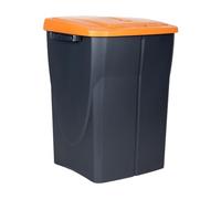 Cofan Cubo de basura naranja para reciclar residuos orgánicos | Capacidad de 15, 25 o 45 litros | Tres Medidas (45 L)