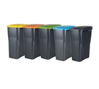 Cofan - Cubos de basura para reciclar plásticos y envases | Capacidad de 15 litros | Medidas: 20 x 31 x 42 cm | Cinco Colores Gris