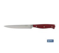 COFAN - Cuchillo de Verduras con forjado francés | En Color Rojo | Medida de la hoja de 13 cm