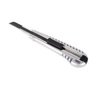 Cofan Cúter profesional de aluminio | Hoja negra SK2 (9 mm) o (18 mm) | Bloqueo automático | Zona antideslizante (1, Hoja 9 mm)