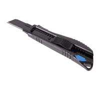 Cofan Cúter profesional | Material: ABS | Hoja negra SK2 (9 mm) o (18 mm) o (25 mm) | Bloqueo automático | Cambio rápido de cuchilla (1, Hoja 18 mm)