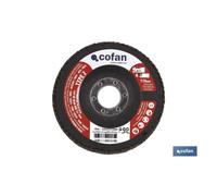 Cofan Disco Laminado Estandar Plano de Zirconio con Plato Soporte Cónncavo; 5 UNIDADES