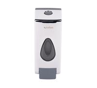 Cofan Dosificador de jabón líquido | Material: ABS resistente | Color: cromo o blanco | Capacidad: 600 ml | Dispensador de jabón recargable para pared | Apto para uso comercial | Medidas: 9 x 8,5 x Bl