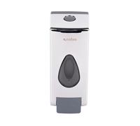 Cofan Dosificador de jabón líquido | Material: ABS Resistente | Color: Cromo o Blanco | Capacidad: 600 ml | Dispensador de jabón Recargable para Pared | Medidas: 9 x 8,5 x 22,5 cm (Gris, 600 ml)