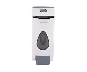Cofan Dosificador de jabón líquido | Material: ABS resistente | Color: cromo o blanco | Capacidad: 600 ml | Dispensador de jabón recargable para pared | Apto para uso comercial | Medidas: 9 x 8,5 x Bl