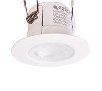 Cofan Downlight LED estanco 6 W 600 lm IP65 Ø80 mm, 3 CCT regulable luz cálida a fría, Ahorro de energía, Apertura del ángulo 38°
