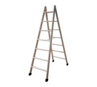 Cofan Escalera Doble de Madera | 7+7 Peldaños | 1,75 M Altura
