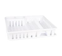 Cofan Escurreplatos con bandeja blanco 48 x 38 x 9,5 cm, Escurridor de platos de plástico, Gran capacidad, Secado higiénico y ordenado
